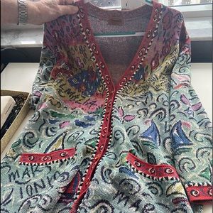 Missoni knit cardigan , very colorful and practical Lovely !